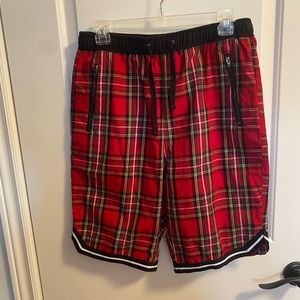 3/$30 Ninth Hall (boathouse) plaid basketball shorts